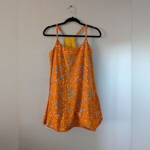 Kitty And Vibe Orange Floral Swim Play Dress